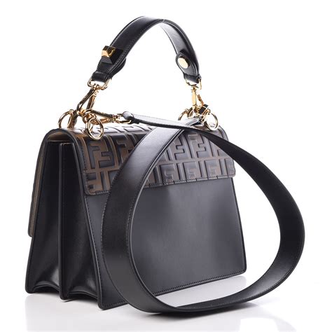 Fendi Embossed Kan I Shoulder Bag 